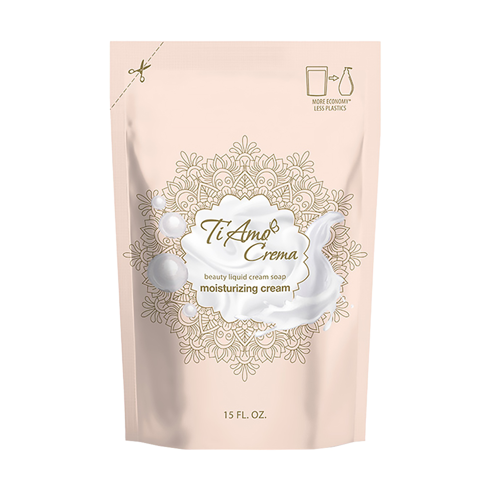Рідке крем-мило Ti Amo Crema Beauty Liquid Cream Soap Moisturizing Cream, 450 мл (дойпак)